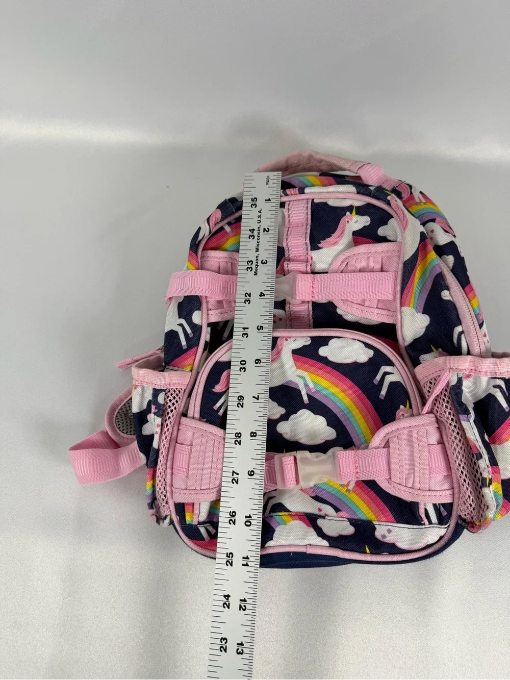 Pottery Barn Kids Unicorn Rainbow Backpack | Pre‑K/K | Pink Navy
